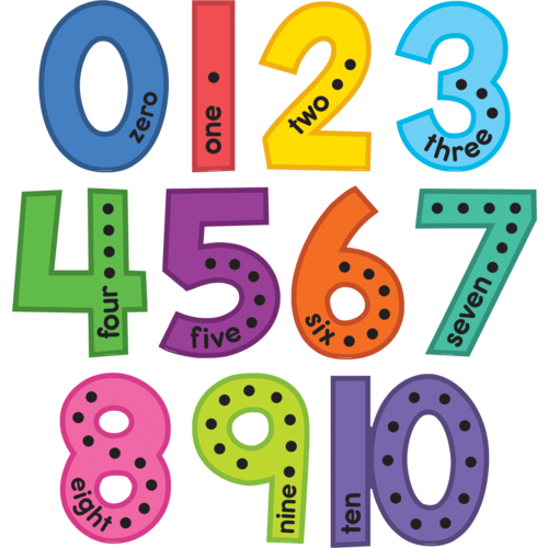 Teacher Created Colorful Jumbo 14" Numbers Bulletin Board, 11 pieces (TCR 9123)