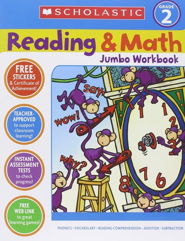 Scholastic Reading & Math Jumbo Workbook Grade 2 (786010)