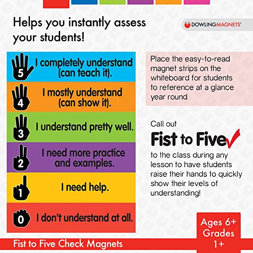 Dowling Magnets Fist to Five Check Magnet Chart (DO 735211)