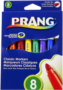 Prang Classic Art Markers, Bullet Tip, Assorted Colors, 8 Count (80128)