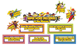Carson Dellosa Super Power Decoding Words Mini Bulletin Board Set (CD 110316)