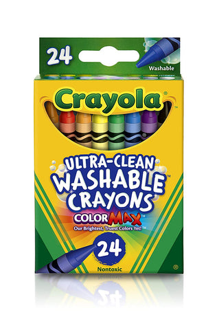 Crayola Ultra-Clean Washable Crayons, 24 Count (BIN52-0138)