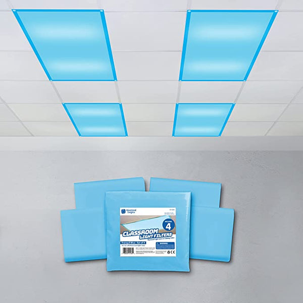 Educational Insights Classroom Light Filters, Tranquil Blue, Set of 4 (EI 1230)