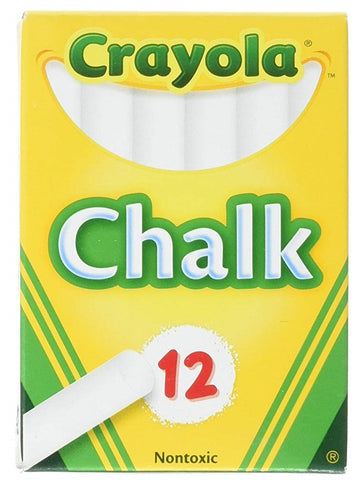 Crayola White Chalk Sticks 12 Count (51-0320)