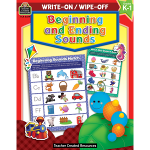 Teacher Created Write-On/Wipe-Off Book: Beginning and Ending Sounds (TCR 8219)