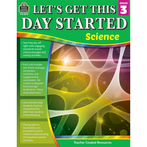 Teacher Created Let's Get This Day Started Science Workbook, Choose grades 1-6