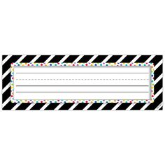 Creative Teaching Bold & Bright Stripes & Dots Name Plates (CTP4299)