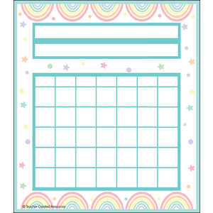 Teacher Created Brights Pastel Pop Incentive Charts,36 Charts (TCR 8408)