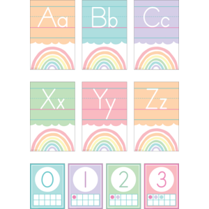 Teacher Created Pastel Pop Alphabet Bulletin Board, 37 Pieces (TCR 8409)