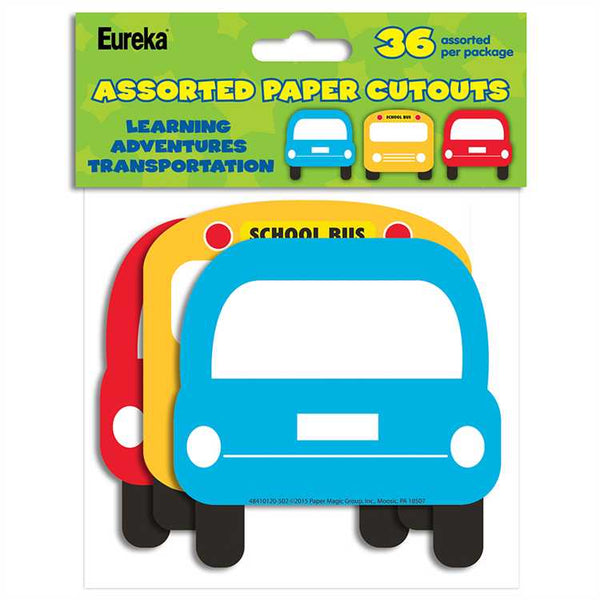 Eureka Learning Adventures Transportation Assorted Paper Cut Outs (EU 841012)