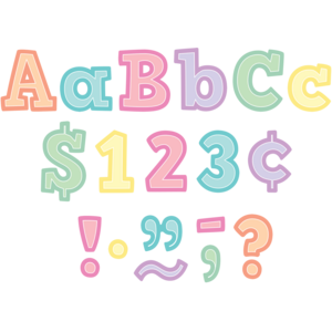 Teacher Created Pastel Pop Bold Block 4" Letters Combo Pack, 230 Pieces (TCR 8435)