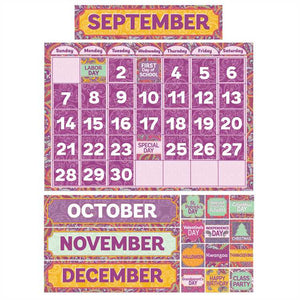 Eureka Positively Paisley Calendar Bulletin Board Set (EU 847780)