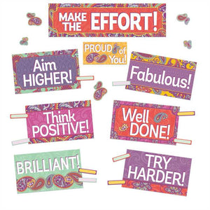 Eureka Positive Paisley Class Management Mini Bulletin Board Set (EU 847781)