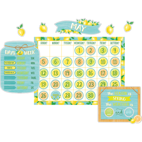 Teacher Created Lemon Zest Calendar Bulletin Board (TCR8479)