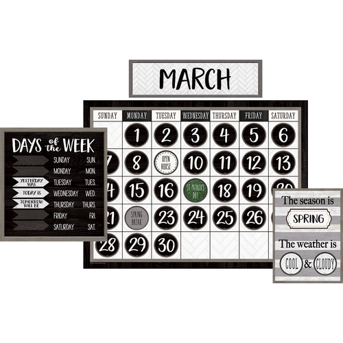 Teacher Created Modern Farmhouse Calendar Bulletin Board (TCR 8504)