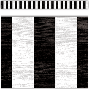 Teacher Created Resources Modern Farmhouse Black Stripes Straight Border Trim (TCR8512)