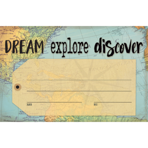 Teacher Created Travel the Map Dream Explore Discover Awards (TCR 8570)