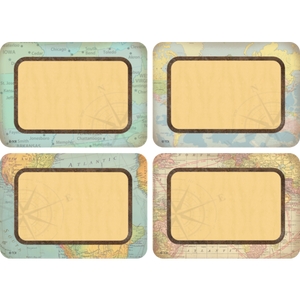 Teacher Created Travel the Map Multi-Pack Name Tags/Labels (TCR 8574)