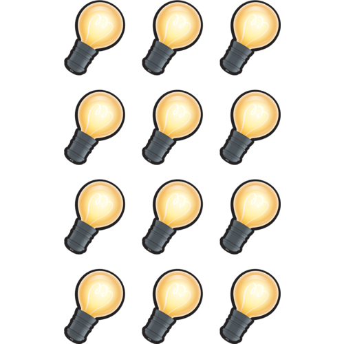 Teacher Created Resources White Light Bulbs Mini Accents, 36 Pack (TCR8597)