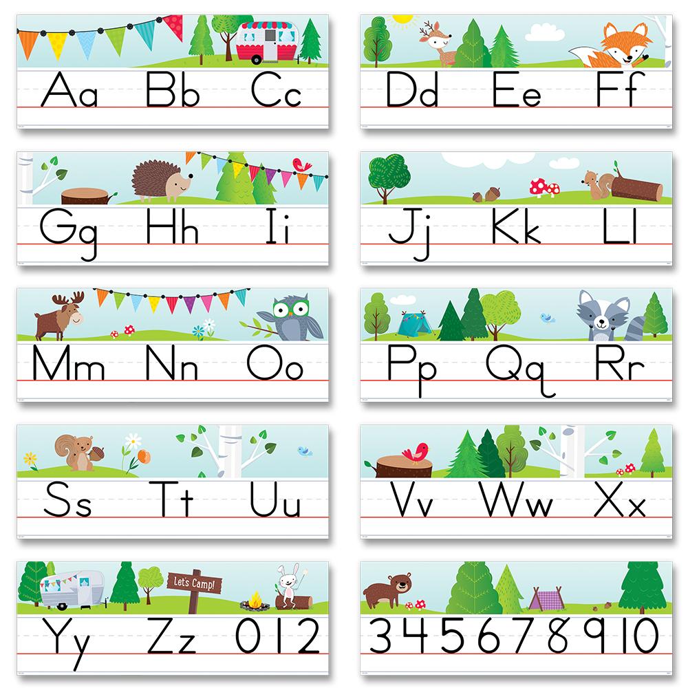 Creative Teaching Press Woodland Friends Traditional Manuscript Alphabet Line Bulletin Board Set (8597)