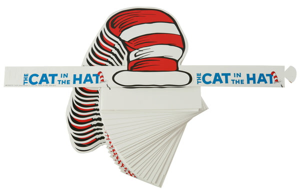 Eureka Dr. Seuss Cat's Hat Wearable Cut Out Hats, Pack of 32 (EU 861000)