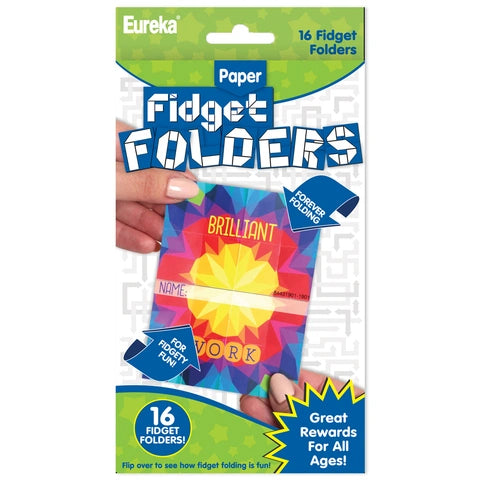 Eureka Kaleidoscope Fidget Folders, 16 Count (EU 872004)