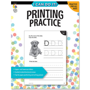Creative Teaching I Can Do It! Printing Practice Workbook (CTP 8737)