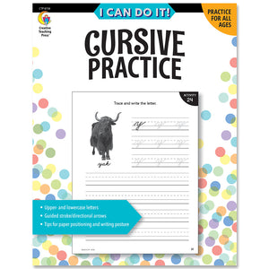 Creative Teaching I Can Do It! Cursive Practice Workbook, 56 Pgs (CTP 8738)