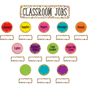 Teacher Created Confetti Classroom Jobs Mini Bulletin Board (TCR 8802)