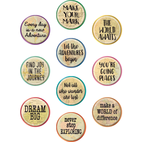 Teacher Created Travel the Map Positive Sayings Accents, 30 Pack (TCR8809)