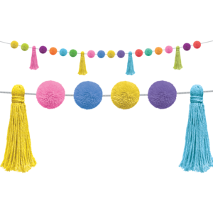 Teacher Created Colorful Pom-Poms and Tassels Garland (TCR 8901)