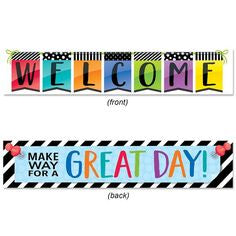 Creative Teaching Bold & Bright Welcome Banner (2-sided), 39" x 8" (CTP8149)