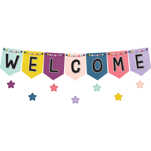 Teacher Created Resources Oh Happy Day Pennants Welcome Bulletin Board (TCR 9022)