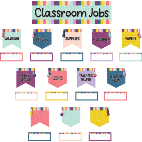 Teacher Created Resources Oh Happy Day Classroom Jobs Mini Bulletin Board (TCR9024)