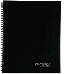 Cambridge Limited Accents Business Notebook, 11” x 8 1/4”, 80 Sheets, Black (06809)