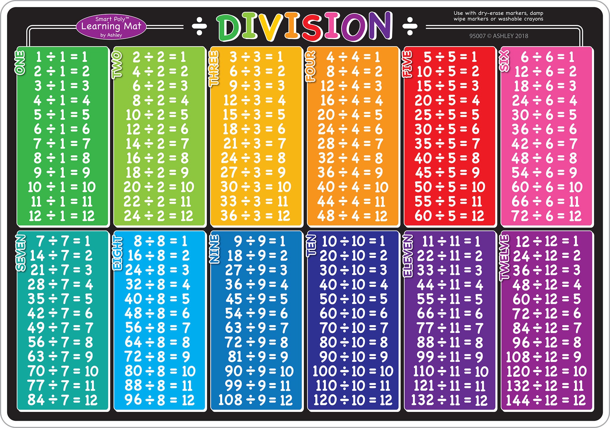 Ashley DIVISION Smart Poly Learning Mat 12" x 17" (ASH95007)