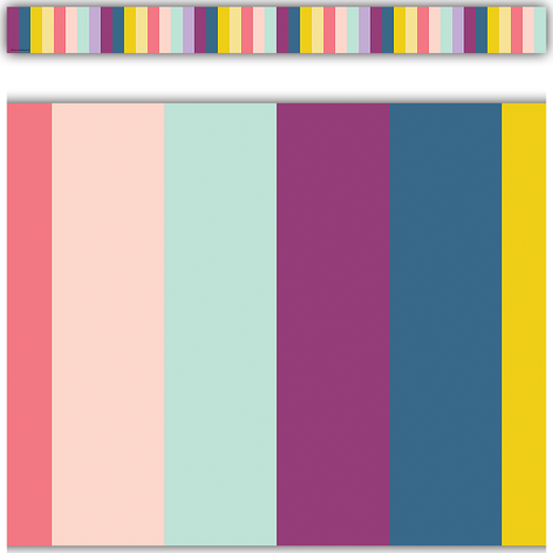 Teacher Created Resources Oh Happy Day Stripes Straight Border Trim (TCR9088)