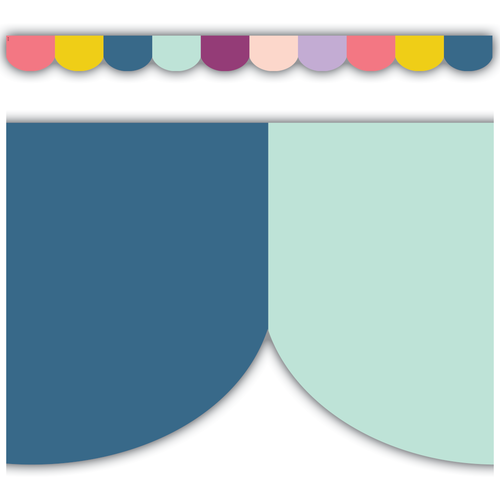 Teacher Created Resources Oh Happy Day Scalloped Die-Cut Border Trim (TCR 9090)