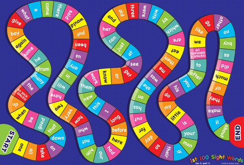 Ashley Smart Poly Dry Erase 1st 100 Sights Words Game Chart, 13" x 19" (ASH91099)