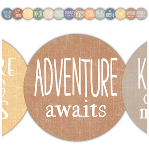Teacher Created Moving Mountains Positive Sayings Die-Cut Border Trim (TCR 9130)
