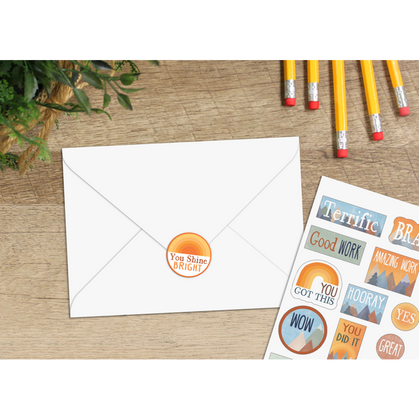 Teacher Created Moving Mountains Stickers, 120 Stickers, 1¾" x ½'' (TCR 9146)