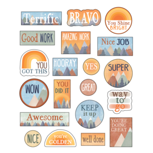 Teacher Created Moving Mountains Stickers, 120 Stickers, 1¾" x ½'' (TCR 9146)