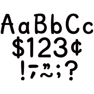Teacher Created Black 4" Modern Classic Letters Combo Pack, 230 Pieces (TCR 9149)