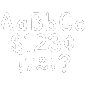 Teacher Created White 4" Modern Classic Letters Combo Pack, 230 Pieces (TCR 9150)
