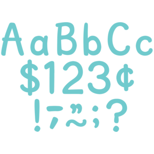 Teacher Created Light Turquoise 4" Modern Classic Letters Combo Pack, 230 Pieces (TCR 9151)