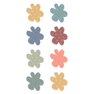 Teacher Created Wonderfully Wild Flowers Mini Stickers, ½'' (TCR 9195)