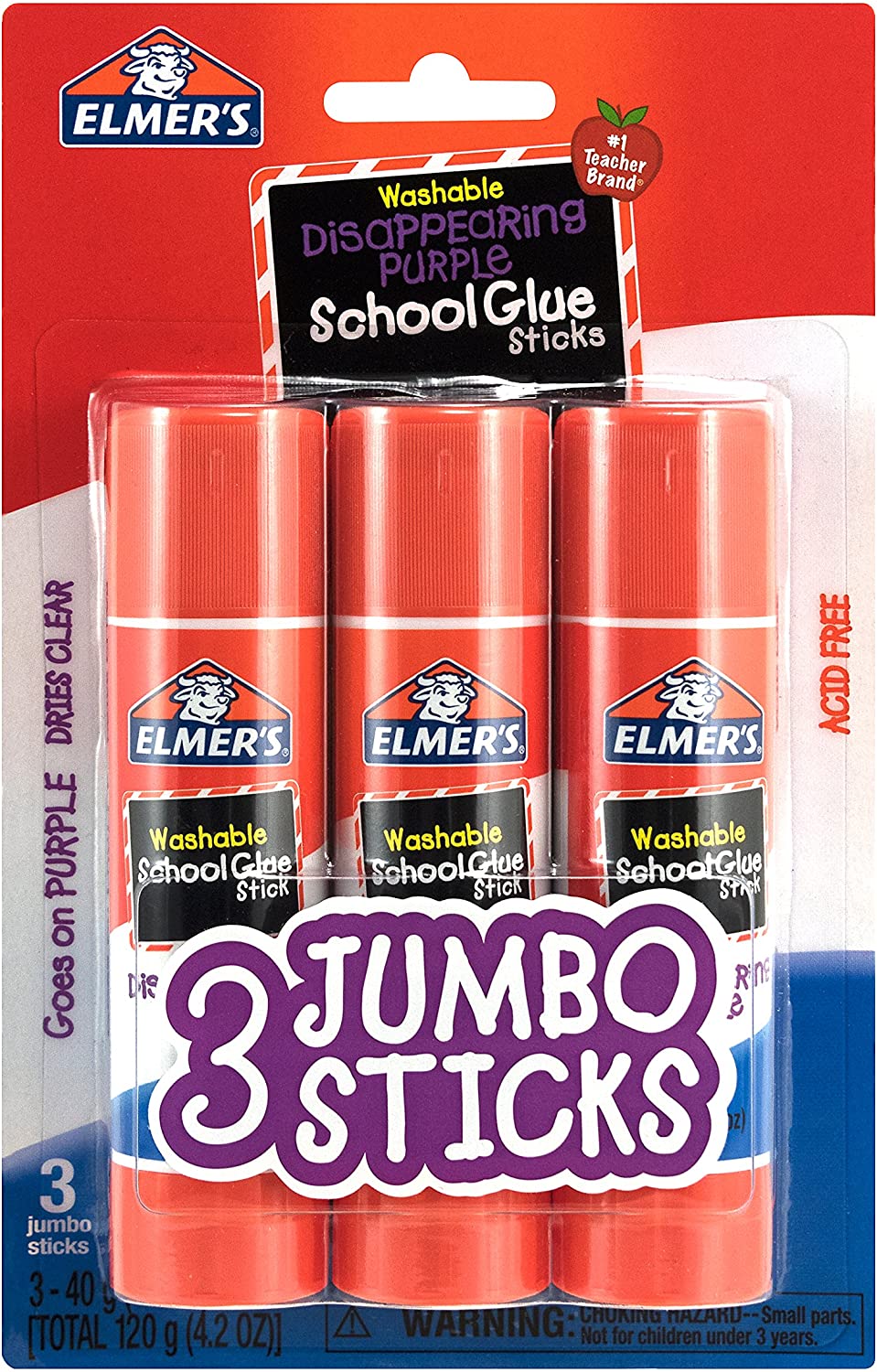 Elmer's Large School Glue Stick, Post-its, Glue & Tape