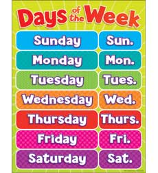 Scholastic Days of the Week Chart (519637)