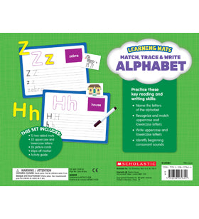 Scholastic Learning Mats - Match, Trace & Write Alphabet Grades PK-1 (SC-823961)