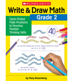 Scholastic Write & Draw Math Workbook, Kindergarten, 1st or 2nd Grade